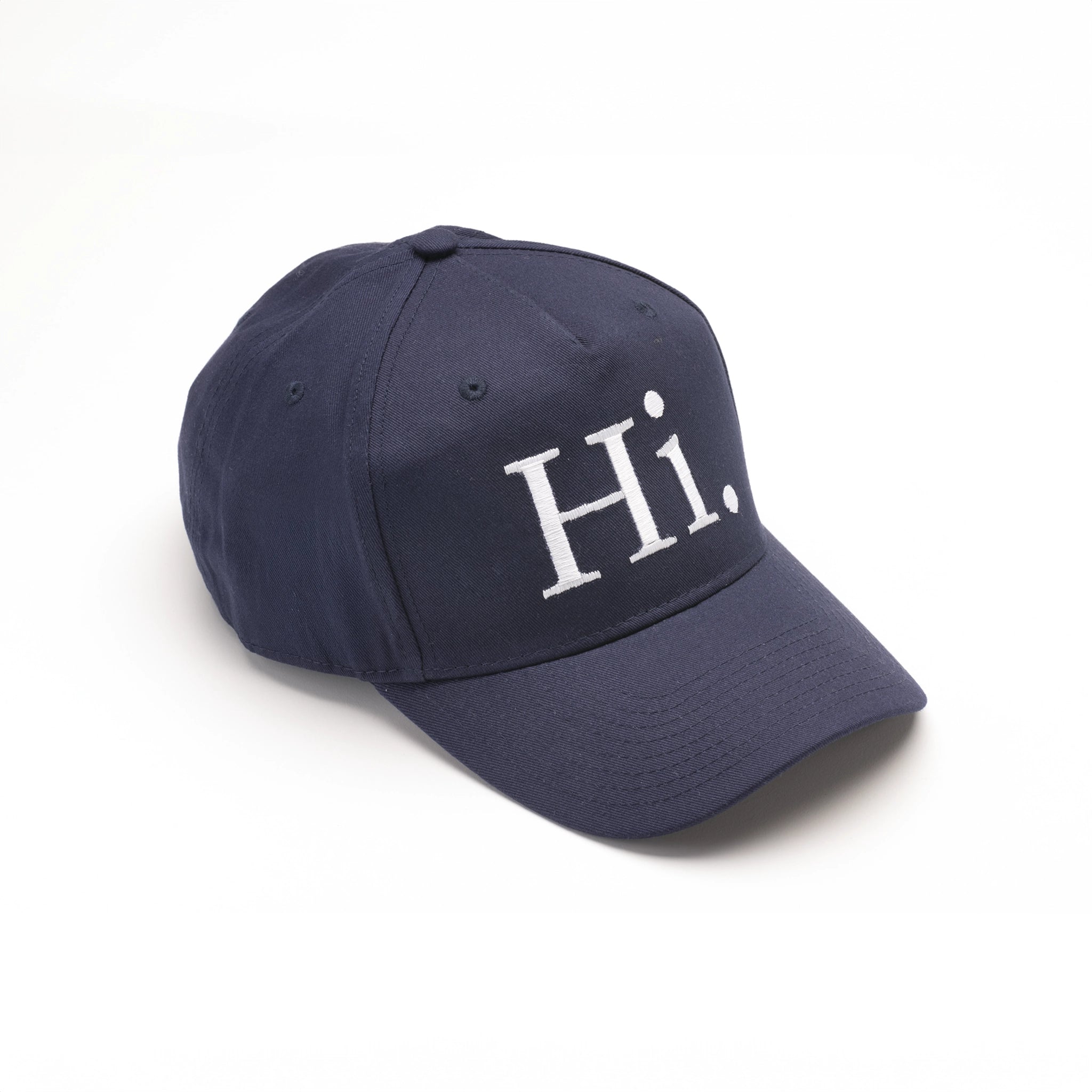 Punkt. Baseball cap with message ‘Hi. Human intelligence’