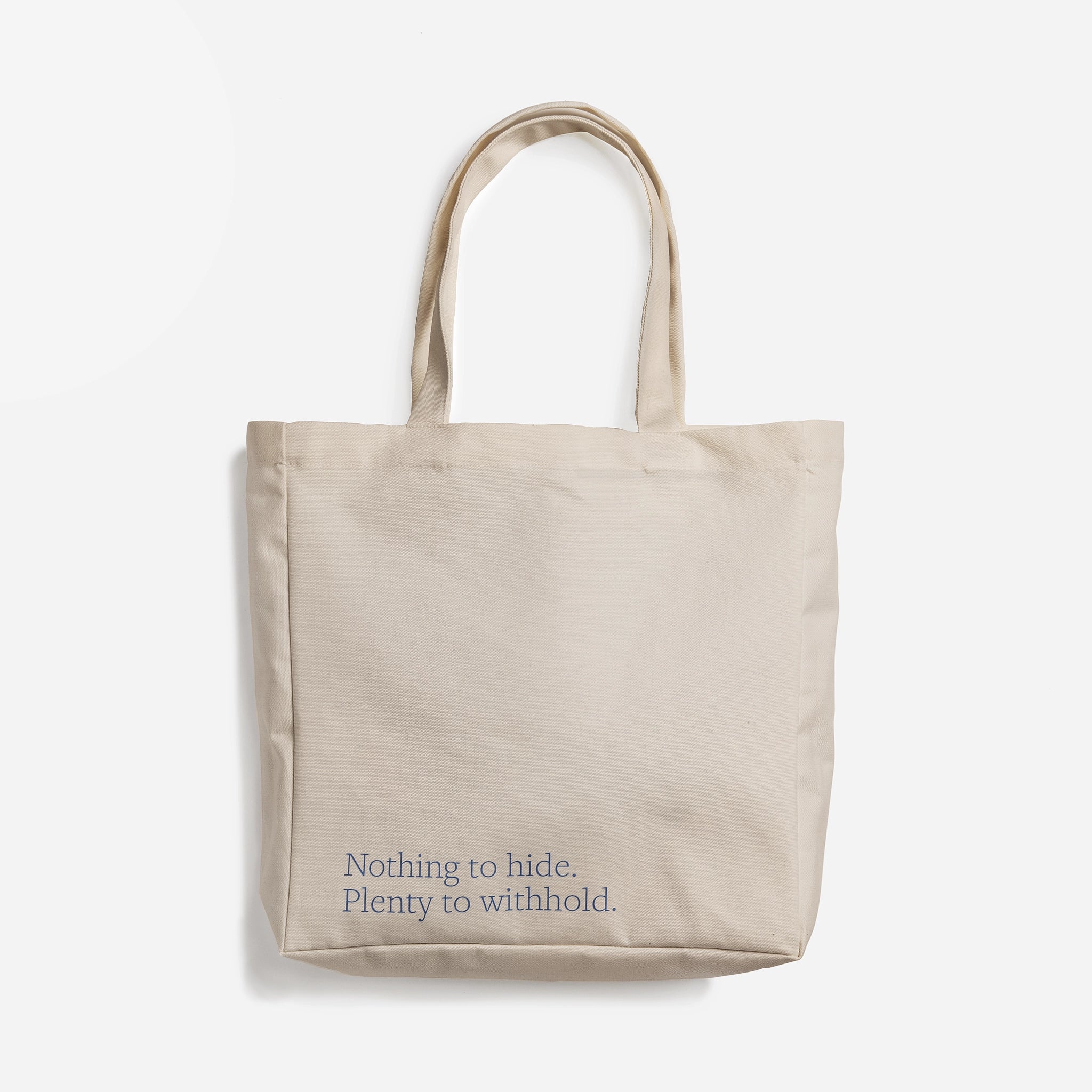 tote bag beige back with-message white background