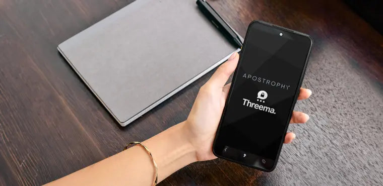 Threema is now available with Apostrophy on the Punkt. MC02