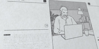 Scenes illustrating mindful, balanced use of technology in everyday life.