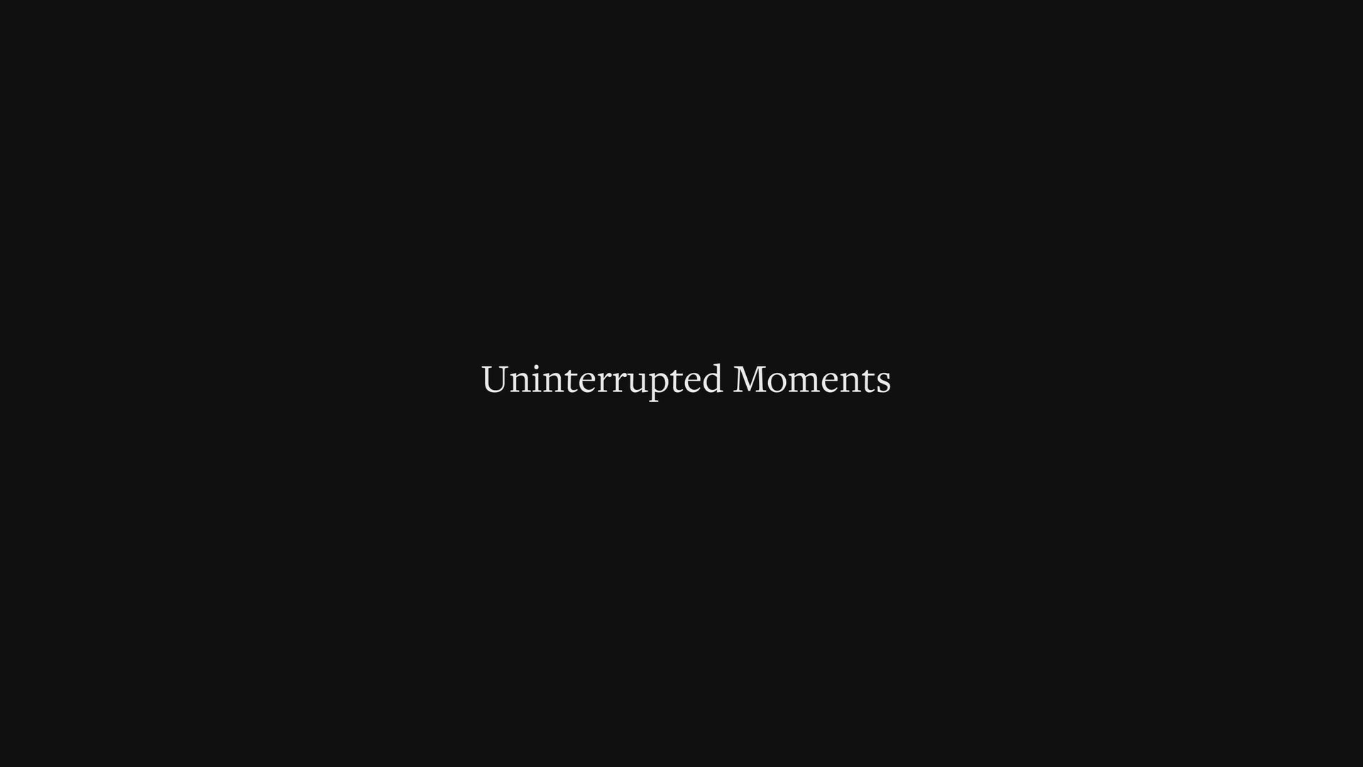 Video presenting the ‘Punkt Uninterrupted Moments’ series by Glenn Webb, featuring calm, contemplative scenes that celebrate simplicity, focus, and mindful living.