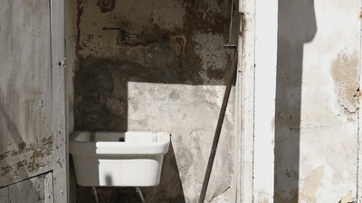 Video thumbnail of a weathered outdoor sink and peeling wall illuminated by bright sunlight, highlighting rustic textures.