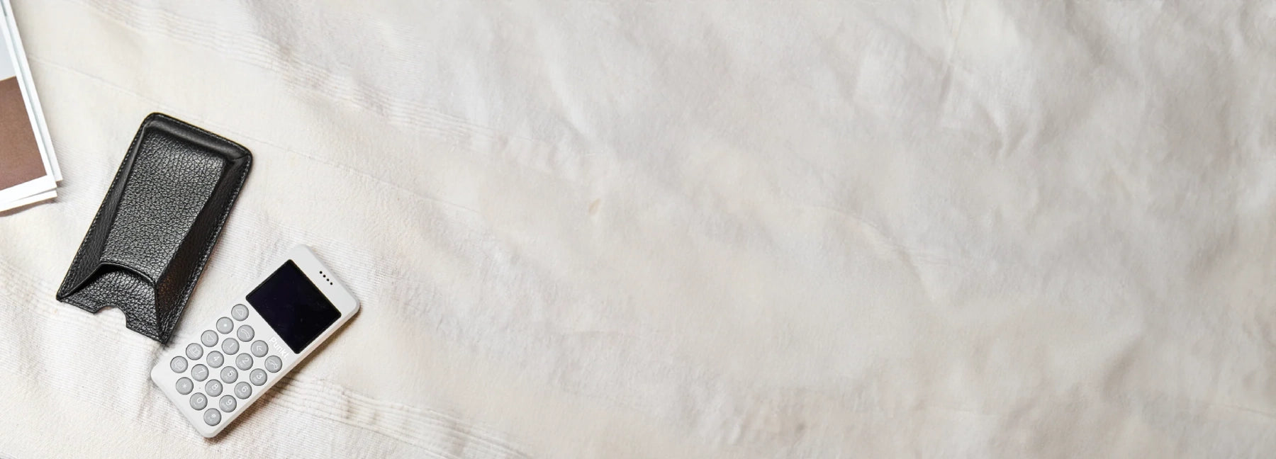 Second view of the Punkt MP02 case, focused on stitching and design details.