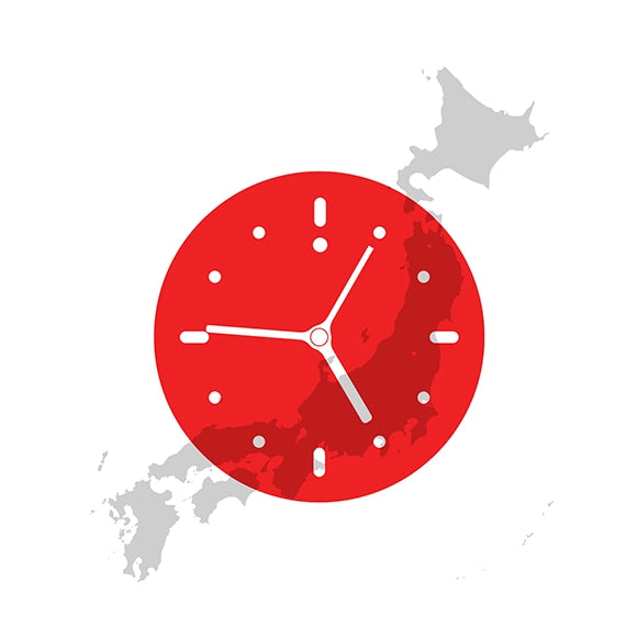 Side view of Punkt AC01 clock – White frame with red front, view from side showing the clock depth and profile.