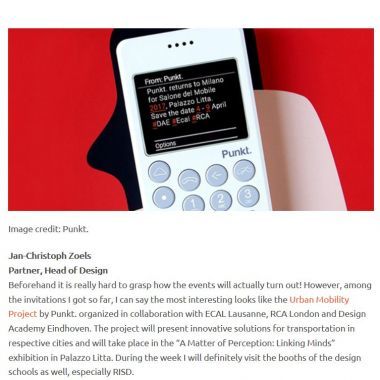 Experientia guide to Milan Design Week 2017