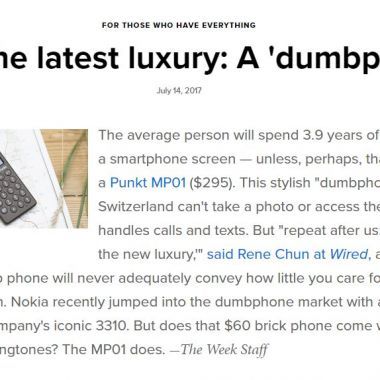 Meet the latest luxury: A 'dumbphone'