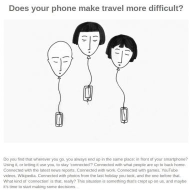 DOES YOUR PHONE MAKE TRAVEL MORE DIFFICULT?