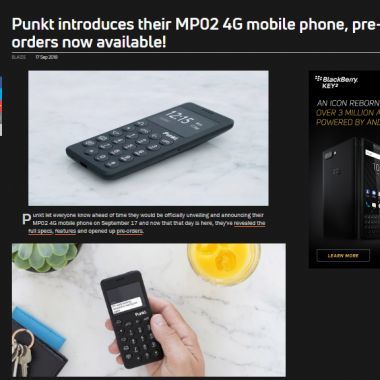 Punkt introduces their MP02 4G mobile phone, pre-orders now available!