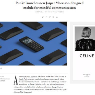Punkt launches new Jasper Morrison-designed mobile for mindful communication