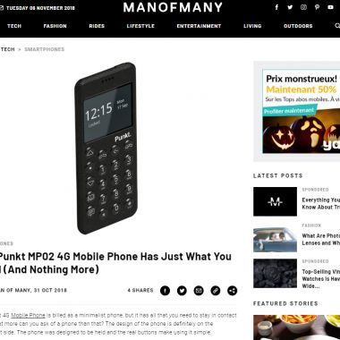 The Punkt MP02 4G Mobile Phone Has Just What You Need (And Nothing More)