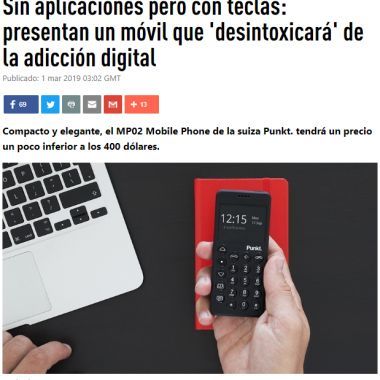 Sin aplicaciones pero con teclas: presentan un móvil que 'desintoxicará' de la adicción digital 