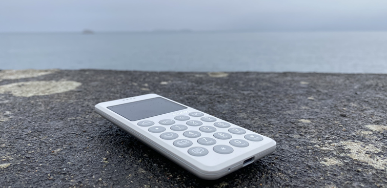 punkt. mp02 light blue phone