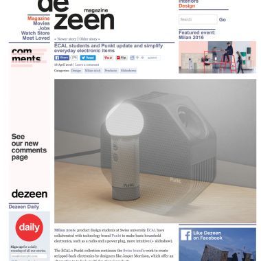ÉCAL students and Punkt update and simplify everyday electronic items