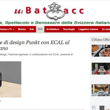L’azienda luganese di design Punkt con ECAL al Fuorisalone a Milano