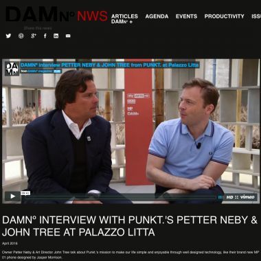DAMNº interview with Punkt.'s Petter Neby & John Tree at Palazzo Litta