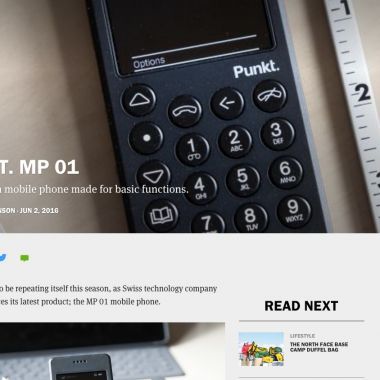 PUNKT. MP 01 - the modern mobile phone made for basic functions