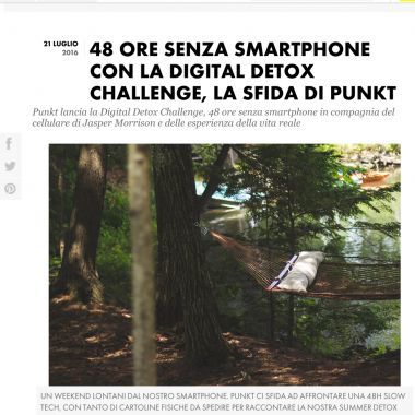 48 ore senza smartphone con la Digital Detox Challenge, la sfida di Punkt