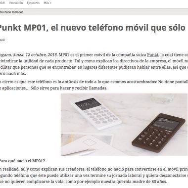 Punkt MP01, el nuevo teléfono móvil que sólo hace llamadas