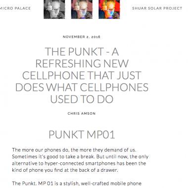 The Punkt - a refreshing new cellphone that just does what cellphones used to do
