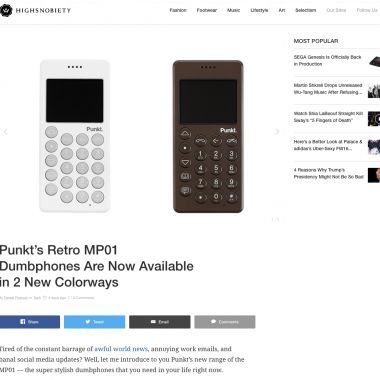 Punkt’s Retro MP01 Dumbphones Are Now Available in 2 New Colorways