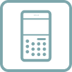 Punkt. MP02 mobile phone icon showing that the phone has a comfortable ergonomics