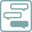 icon showing Minimalist SMS conversation